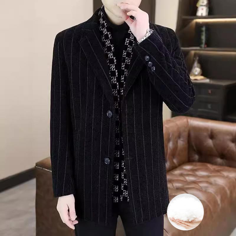 Men's Mid-Length Wool Coat | Thick Down, Elegant Design 🧥❄️ pentagow