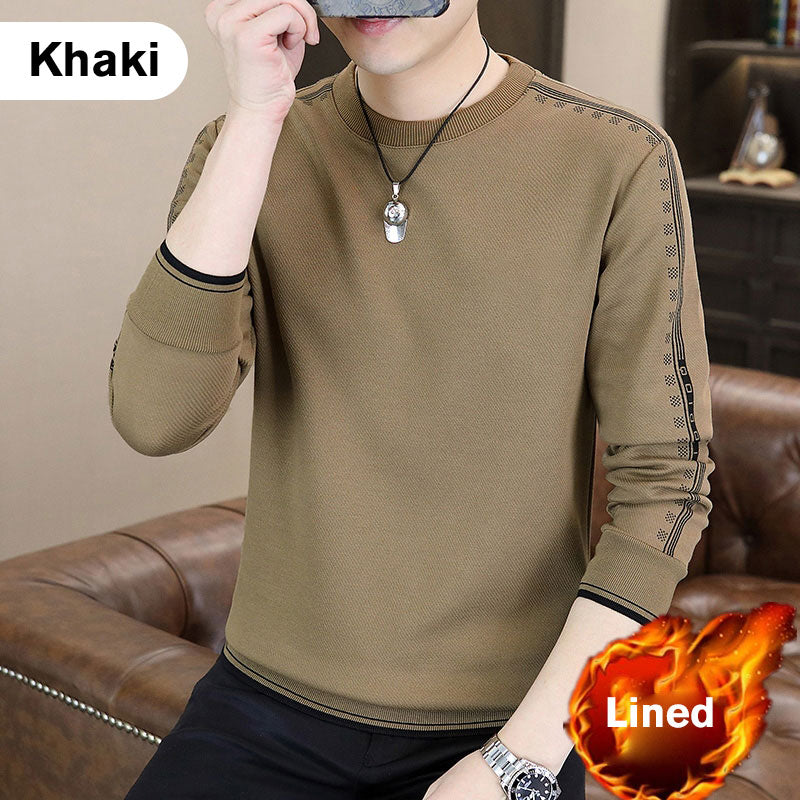 Men's Crewneck Warm Lined Sweatshirt pentagow