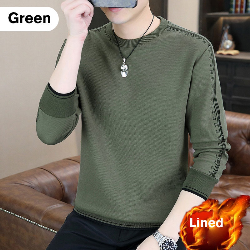 Men's Crewneck Warm Lined Sweatshirt pentagow