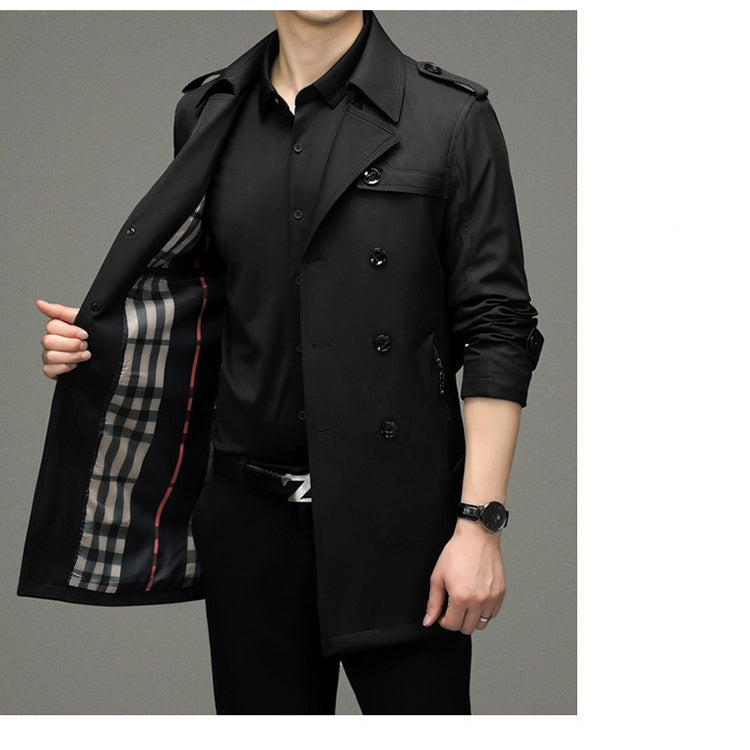 🥰Seasonal Promotions🥰Men's Double Breasted Windbreaker Jacket pentagow