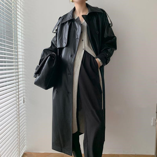 Women's Vintage Leather Coat pentagow