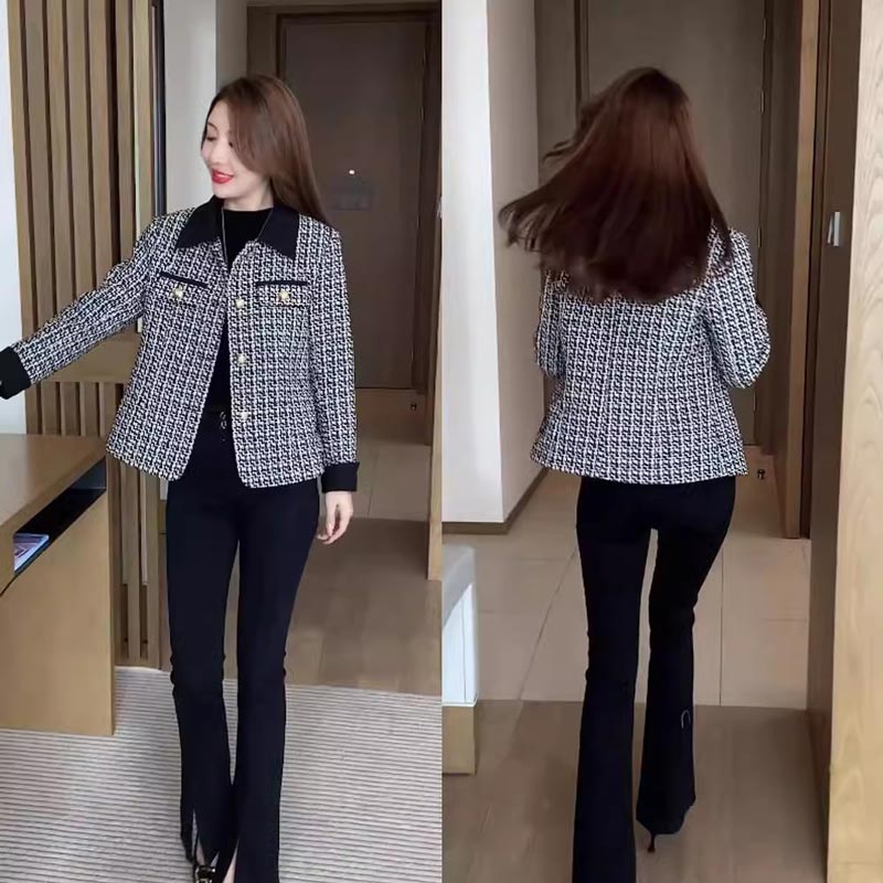 Fashionable and Elegant Short Tweed Jacket pentagow