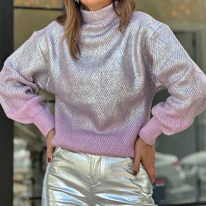 Women’s Trendy Long Sleeve Turtleneck Sweater pentagow