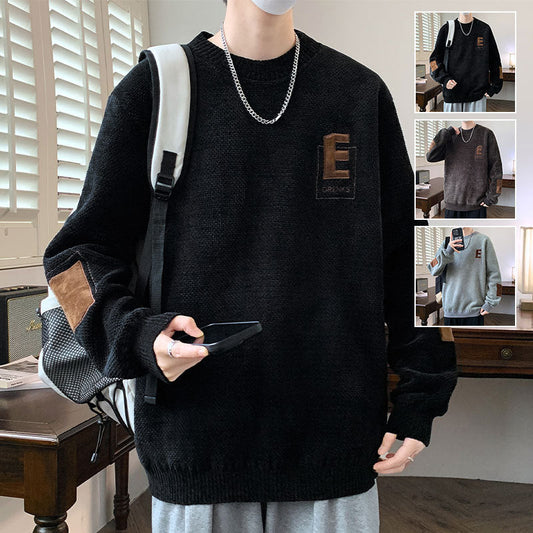 Men's Pullover Sweater with Plush Lining pentagow