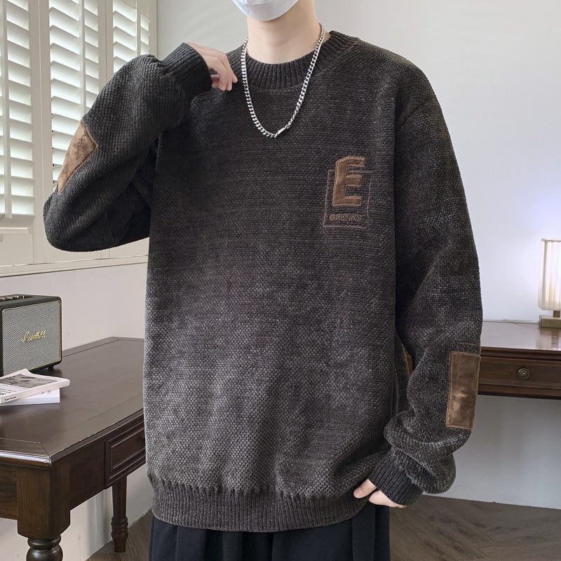 Men's Pullover Sweater with Plush Lining pentagow