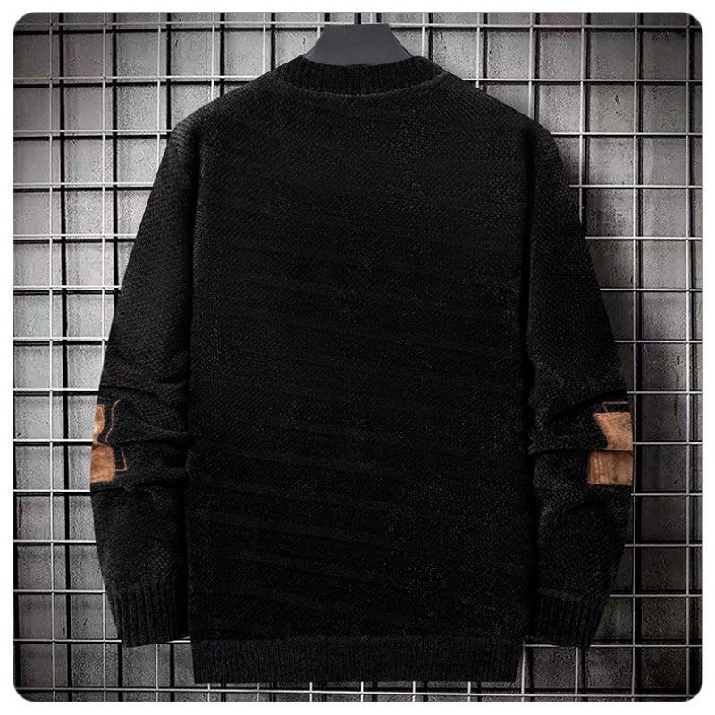 Men's Pullover Sweater with Plush Lining pentagow