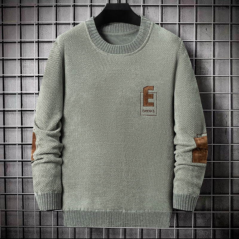 Men's Pullover Sweater with Plush Lining pentagow