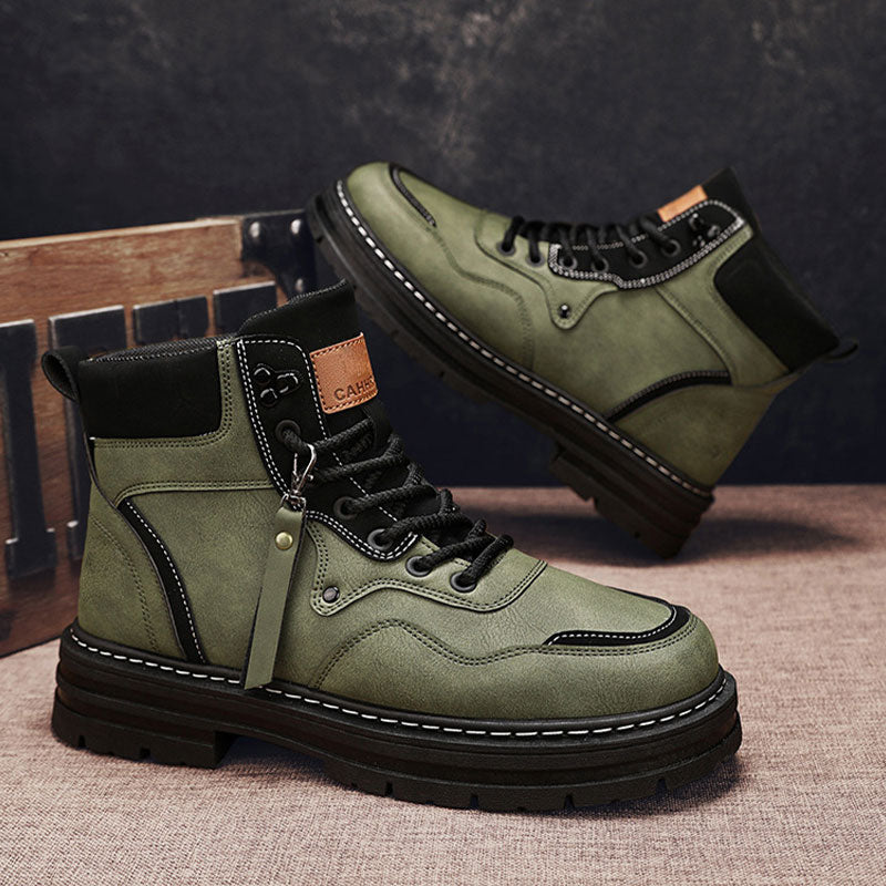 Men's Plush Lace-Up High Top Boots pentagow