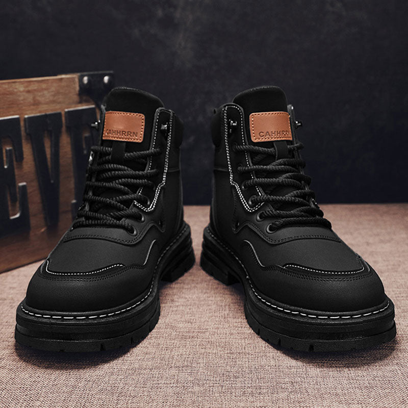 Men's Plush Lace-Up High Top Boots pentagow