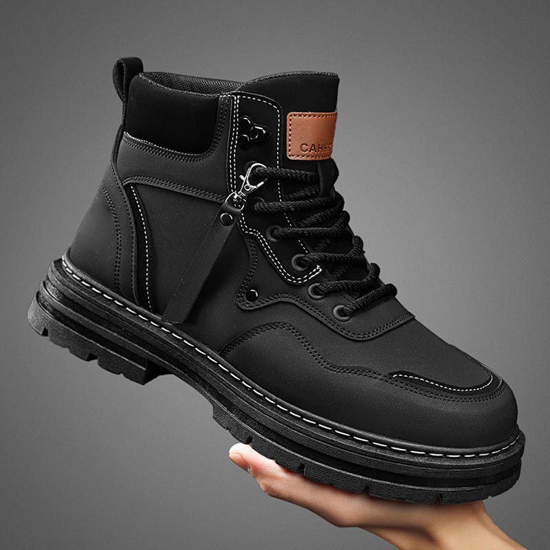 Men's Plush Lace-Up High Top Boots pentagow