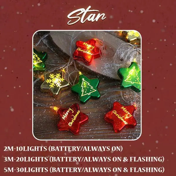 🎊Christmas för försäljning 🎊 upplyst julgran blinkar ornament pentagow