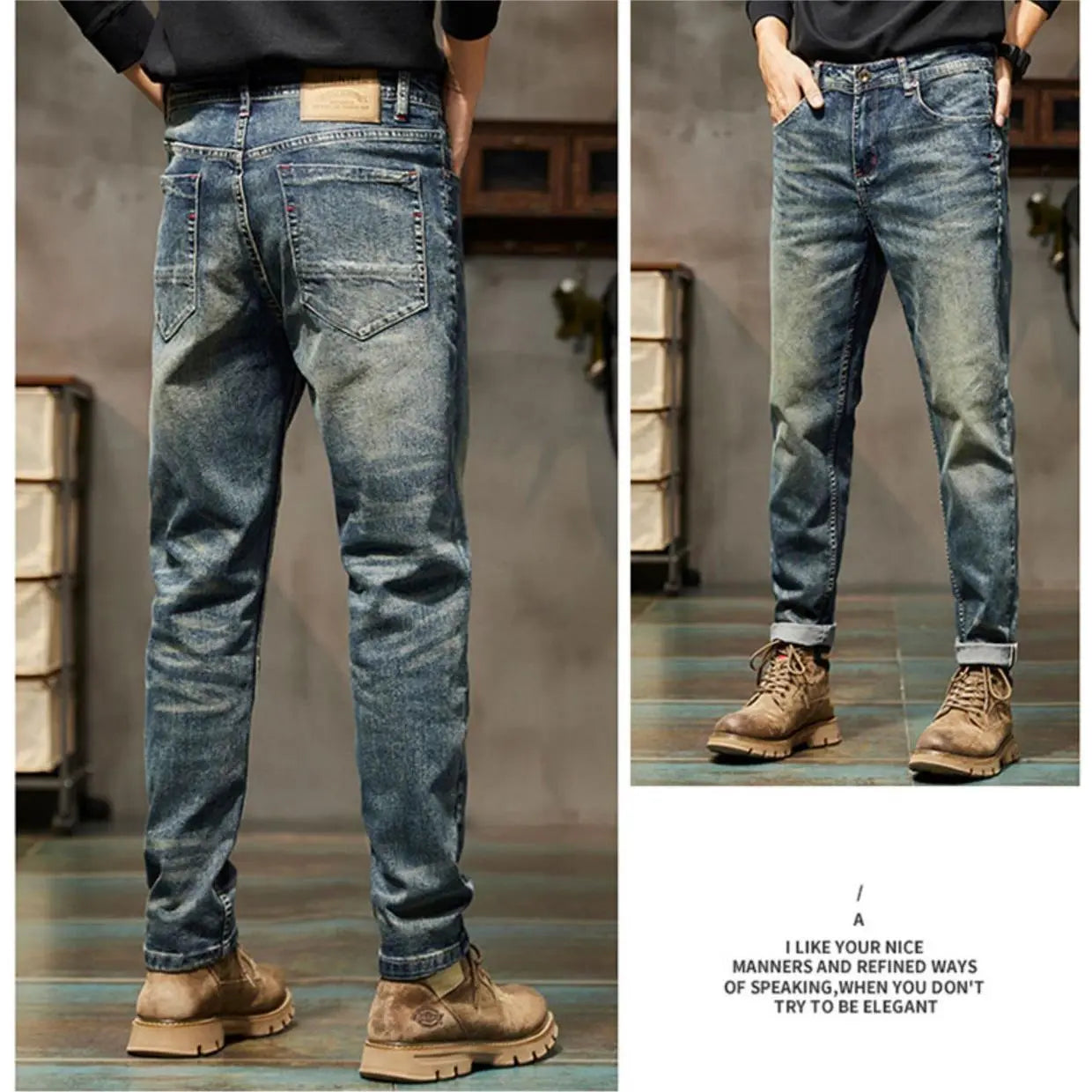 Tidlösa vintage jeans för män- klassisk gåva! pentagow