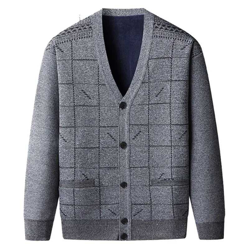 Herr Casual Thermal Plush Cardigan -Nice Present till far! pentagow