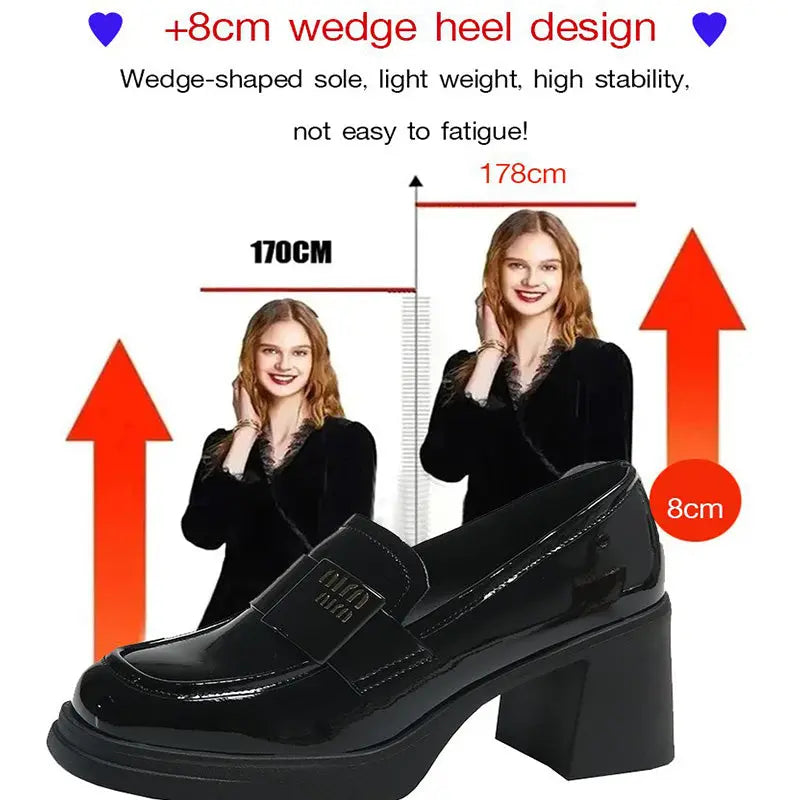 👠Free Shipping🥰 Square Toe slip-on loafers läderskor pentagow