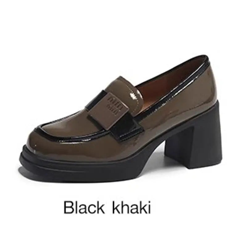 👠Free Shipping🥰 Square Toe slip-on loafers läderskor pentagow